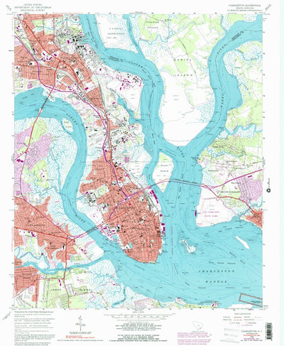 United States Geological Survey Charleston, SC (1958, 24000-Scale) digital map