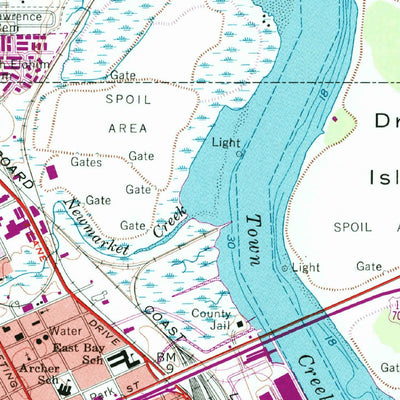United States Geological Survey Charleston, SC (1958, 24000-Scale) digital map