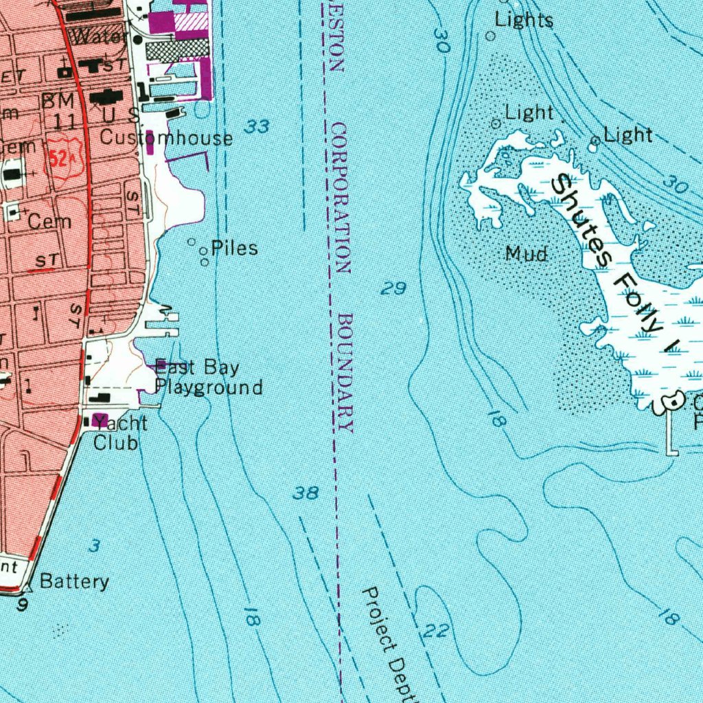 Charleston, SC (1958, 24000-Scale) Map by United States Geological ...