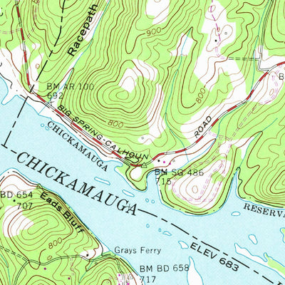 United States Geological Survey Charleston, TN (1965, 24000-Scale) digital map