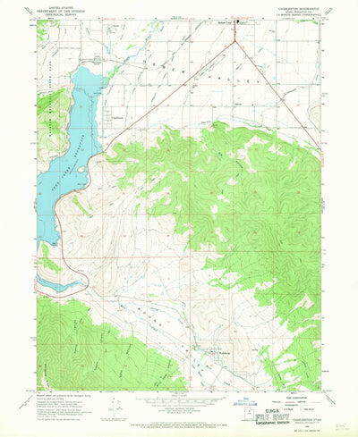 United States Geological Survey Charleston, UT (1966, 24000-Scale) digital map