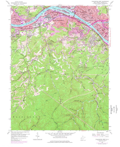 United States Geological Survey Charleston West, WV (1958, 24000-Scale) digital map