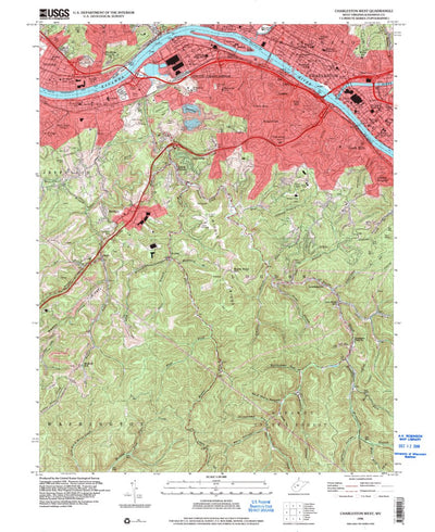 United States Geological Survey Charleston West, WV (1996, 24000-Scale) digital map