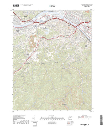 United States Geological Survey Charleston West, WV (2023, 24000-Scale) digital map