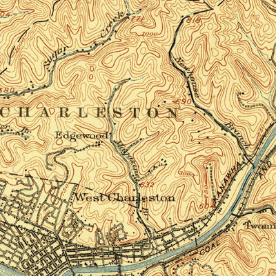 United States Geological Survey Charleston, WV (1909, 62500-Scale) digital map