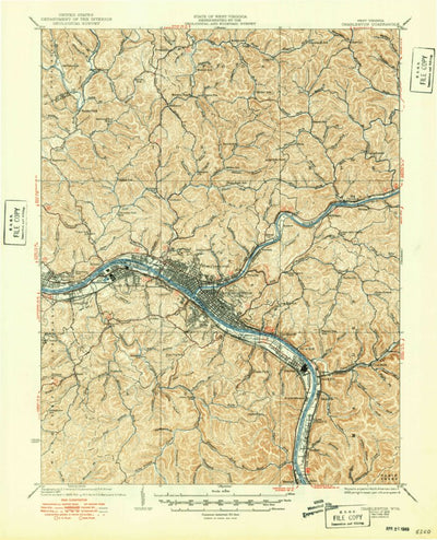 United States Geological Survey Charleston, WV (1935, 62500-Scale) digital map