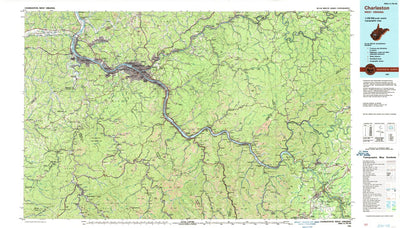 United States Geological Survey Charleston, WV (1984, 100000-Scale) digital map