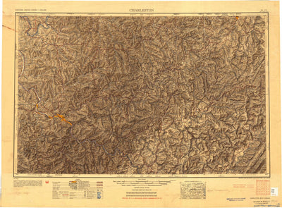 United States Geological Survey Charleston, WV-OH (1954, 250000-Scale) digital map