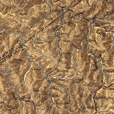 United States Geological Survey Charleston, WV-OH (1954, 250000-Scale) digital map