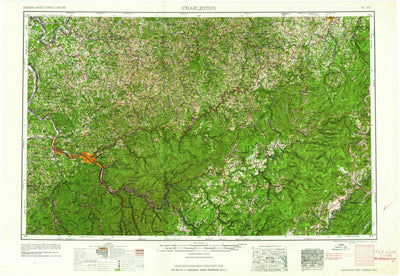 United States Geological Survey Charleston, WV-OH (1961, 250000-Scale) digital map