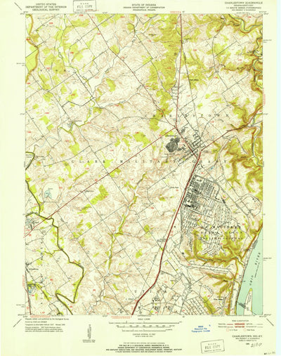 United States Geological Survey Charlestown, IN-KY (1950, 24000-Scale) digital map