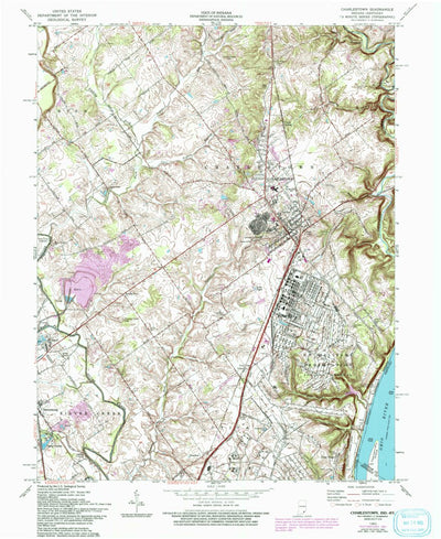 United States Geological Survey Charlestown, IN-KY (1963, 24000-Scale) digital map