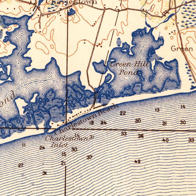 United States Geological Survey Charlestown, RI (1921, 62500-Scale) digital map