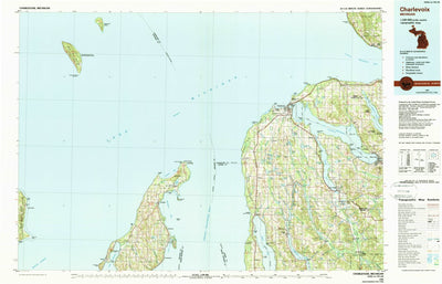 United States Geological Survey Charlevoix, MI (1984, 100000-Scale) digital map