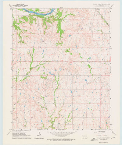 United States Geological Survey Charley Creek East, OK (1964, 24000-Scale) digital map