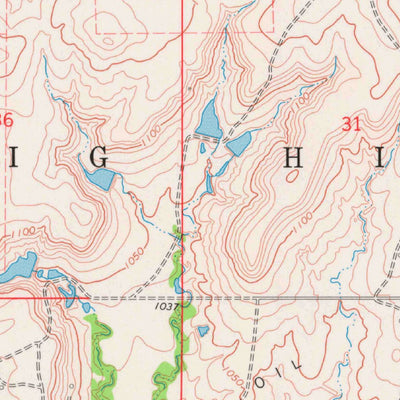United States Geological Survey Charley Creek East, OK (1964, 24000-Scale) digital map
