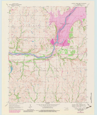 United States Geological Survey Charley Creek West, OK (1963, 24000-Scale) digital map
