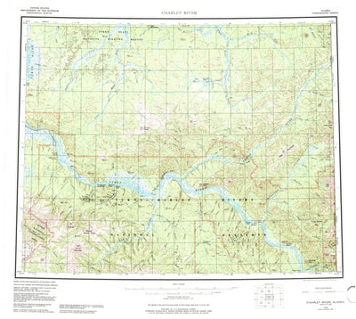 United States Geological Survey Charley River, AK (1956, 250000-Scale) digital map
