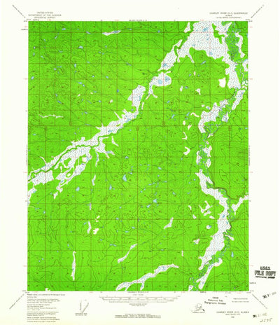 United States Geological Survey Charley River D-5, AK (1956, 63360-Scale) digital map
