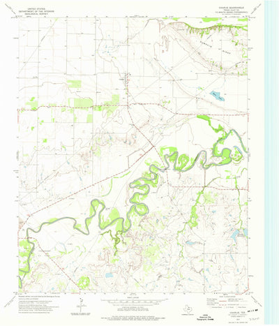 United States Geological Survey Charlie, TX (1972, 24000-Scale) digital map