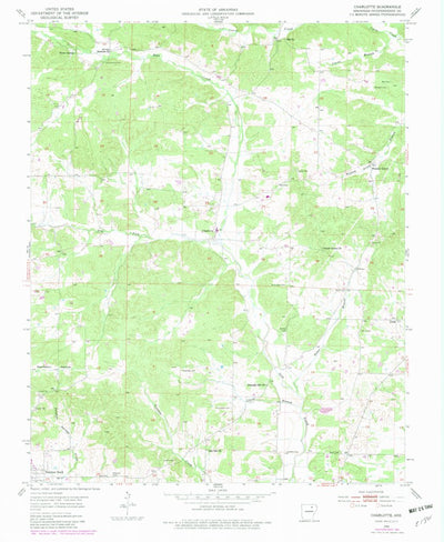 United States Geological Survey Charlotte, AR (1954, 24000-Scale) digital map