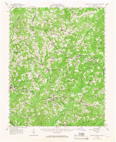 United States Geological Survey Charlotte Court House, VA (1956, 62500-Scale) digital map