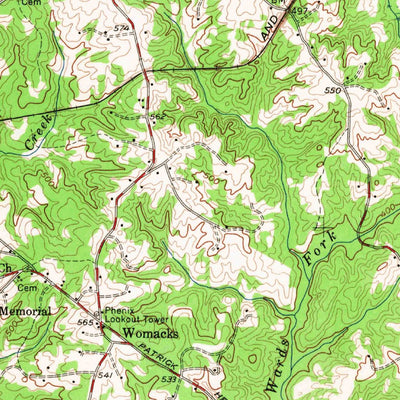 United States Geological Survey Charlotte Court House, VA (1956, 62500-Scale) digital map