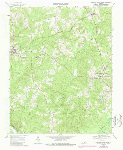 United States Geological Survey Charlotte Court House, VA (1968, 24000-Scale) digital map