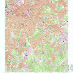 United States Geological Survey Charlotte East, NC (1967, 24000-Scale) digital map