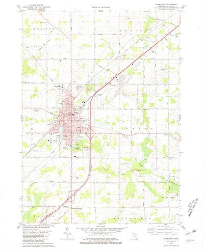 United States Geological Survey Charlotte, MI (1980, 24000-Scale) digital map