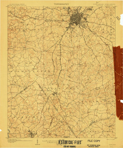 United States Geological Survey Charlotte, NC-SC (1907, 62500-Scale) digital map