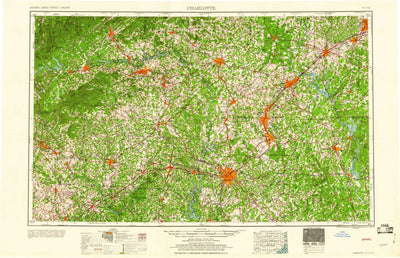 United States Geological Survey Charlotte, NC-SC (1960, 250000-Scale) digital map