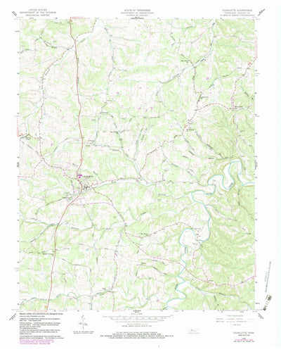 United States Geological Survey Charlotte, TN (1958, 24000-Scale) digital map