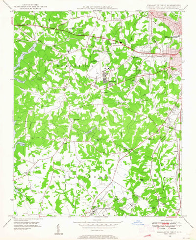 United States Geological Survey Charlotte West, NC (1948, 24000-Scale) digital map