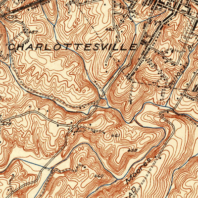 United States Geological Survey Charlottesville And Vicinity, VA (1935, 31680-Scale) digital map