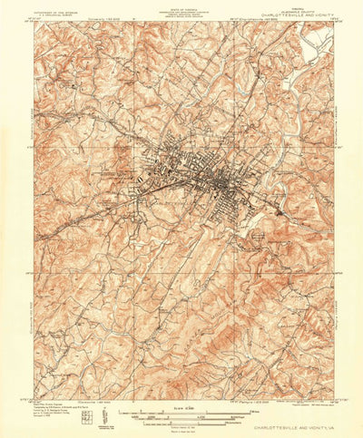 United States Geological Survey Charlottesville And Vicinity, VA (1960, 31680-Scale) digital map