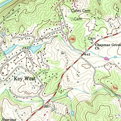 United States Geological Survey Charlottesville East, VA (1973, 24000-Scale) digital map