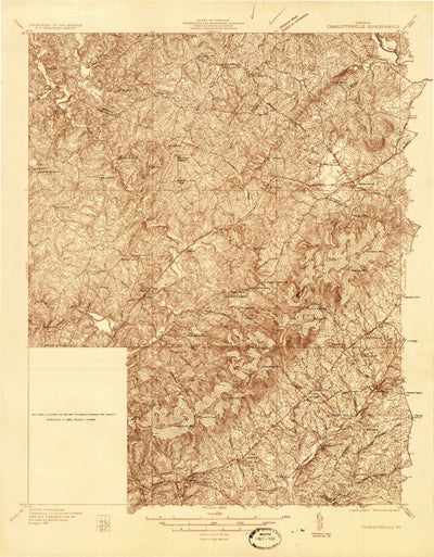 United States Geological Survey Charlottesville, VA (1935, 48000-Scale) digital map