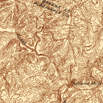 United States Geological Survey Charlottesville, VA (1935, 48000-Scale) digital map
