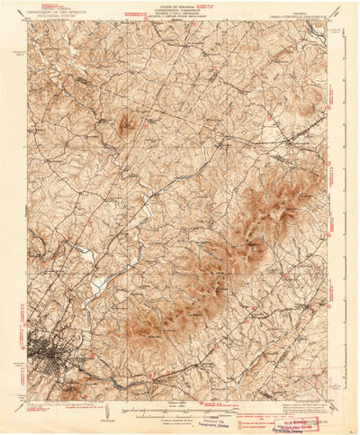 United States Geological Survey Charlottesville, VA (1939, 62500-Scale) digital map