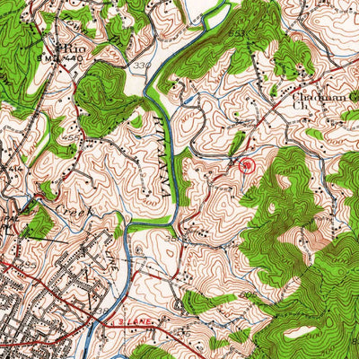 United States Geological Survey Charlottesville, VA (1949, 62500-Scale) digital map