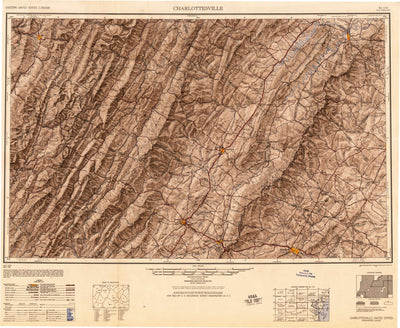 United States Geological Survey Charlottesville, VA-WV (1949, 250000-Scale) digital map