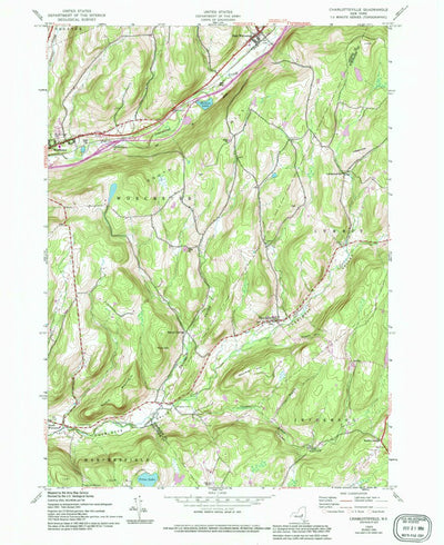 United States Geological Survey Charlotteville, NY (1943, 24000-Scale) digital map