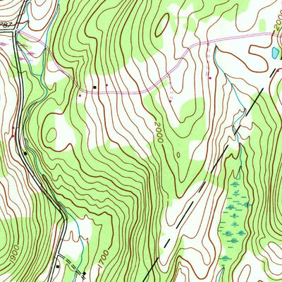 United States Geological Survey Charlotteville, NY (1943, 24000-Scale) digital map