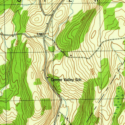 United States Geological Survey Charlotteville, NY (1945, 31680-Scale) digital map