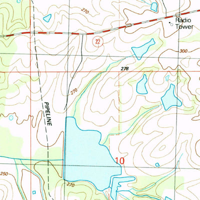 United States Geological Survey Charlton, MS (1988, 24000-Scale) digital map