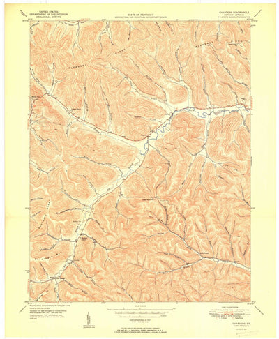 United States Geological Survey Charters, KY (1950, 24000-Scale) digital map