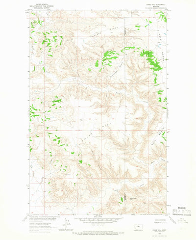 United States Geological Survey Chase Hill, MT (1964, 24000-Scale) digital map