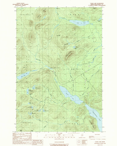 United States Geological Survey Chase Lake, ME (1989, 24000-Scale) digital map