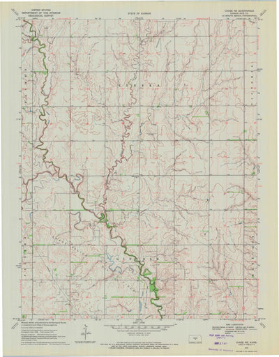 United States Geological Survey Chase NE, KS (1970, 24000-Scale) digital map